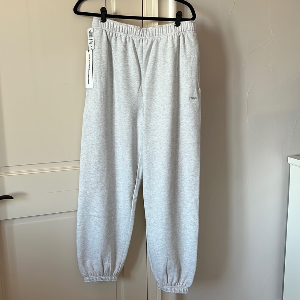 Aritzia Terry Mega Heather Cloud White Sweatpants